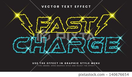 Fast charge editable text effect template Fast charge editable text effect template 140676654