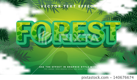 Forest 3D editable text effect Template Forest 3D editable text effect Template 140676674
