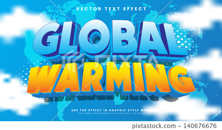 Global warming 3D editable text effect Global warming 3D editable text effect 140676676