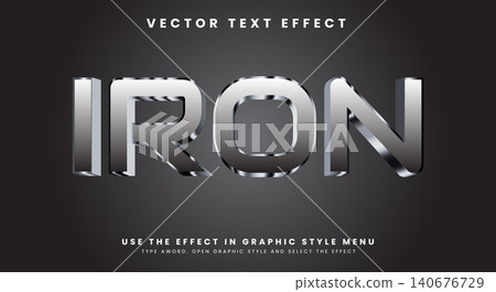 Iron editable text effect Template 140676729