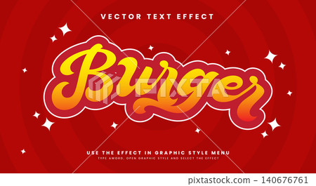 Burger editable text effect Template Burger editable text effect Template 140676761