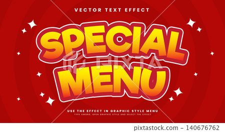 Special Menu editable text effect Template Special Menu editable text effect Template 140676762