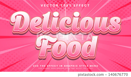 Delicious Food editable text effect Template Delicious Food editable text effect Template 140676770
