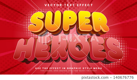 Super Heroes editable text effect template Super Heroes editable text effect template 140676776