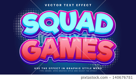 Squad Games 3d editable text effect Squad Games 3d editable text effect 140676781