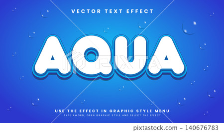 Aqua 3d editable text effect Template Aqua 3d editable text effect Template 140676783