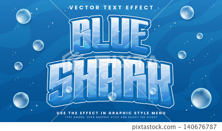 Blue Shark editable text effect template Blue Shark editable text effect template 140676787