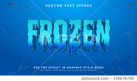 Frozen cartoon style 3d editable text effect Frozen cartoon style 3d editable text effect 140676789