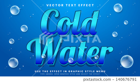 Cold Water editable text effect template Cold Water editable text effect template 140676791