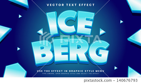 Blue iceberg 3d editable text effect Blue iceberg 3d editable text effect 140676793