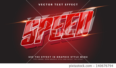 Speed editable text effect Template 140676794