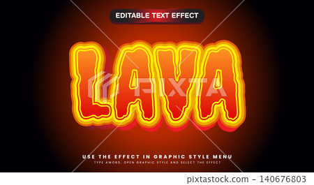 Lava 3D editable text effect template Lava 3D editable text effect template 140676803