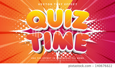 Quiz Time 3d Editable Text Effect Template Quiz Time 3d Editable Text Effect Template 140676822