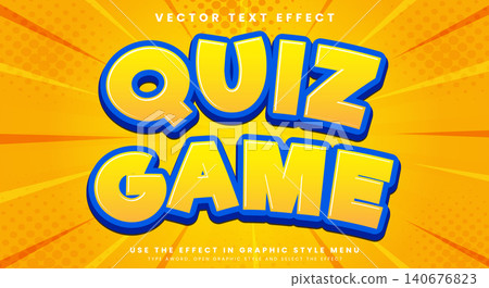 Quiz Game 3d Editable Text Effect Template Quiz Game 3d Editable Text Effect Template 140676823