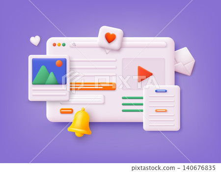 Video player, gallery, development, seo analysis concept with floating elementsDistance training, streaming, webinar, conference videos. 3D Web Vector Illustrations. Video player, gallery, development, seo analysis concept with floating elementsDistance training, streaming, webinar, conference videos. 3D Web Vector Illustrations. 140676835