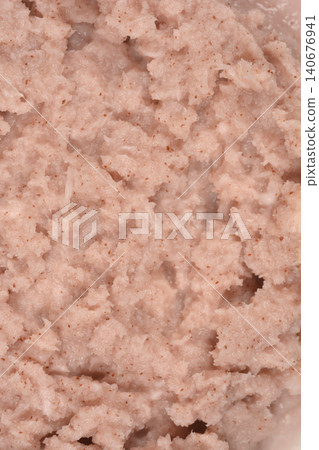 Macro shot of organic coconut pulp after making plant milk 140676941