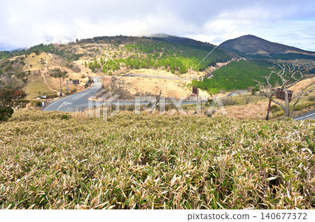 伊豆半島伊豆山脊步道:穿越草原和風早峠的道路 伊豆半島伊豆山脊步道:穿越草原和風早峠的道路 140677372