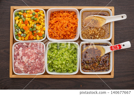 Chinese Dumpling Filling - Fresh Pork and Vegetables for Homemade Dumplings Chinese Dumpling Filling - Fresh Pork and Vegetables for Homemade Dumplings 140677667