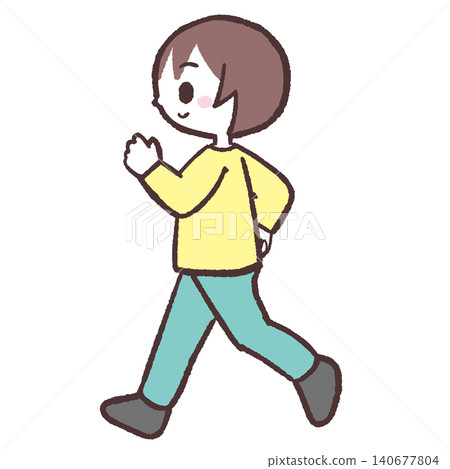 一個走的人的例證 140677804