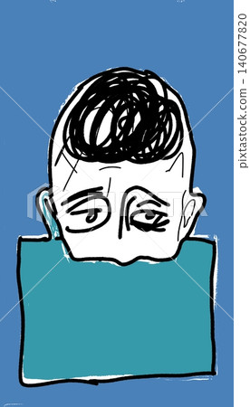 Anxious Eyes Over Blue Wall Fear Social Anxiety Concept Vector 140677820
