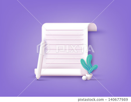 Concept of media file management. Doc checkup with approve seal or correct pact. 3D Web Vector Illustrations. Concept of media file management. Doc checkup with approve seal or correct pact. 3D Web Vector Illustrations. 140677989