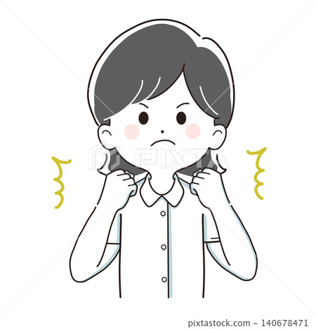 A simple line drawing illustration of a motivated and determined female nurse. A simple line drawing illustration of a motivated and determined female nurse. 140678471