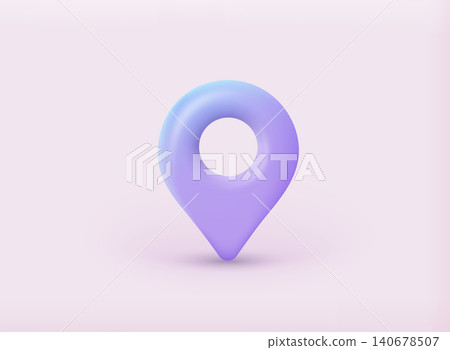 Map pointer icon. Location symbols. 3D Web Vector Illustrations. Map pointer icon. Location symbols. 3D Web Vector Illustrations. 140678507