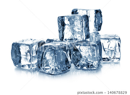 Ice cubes on white 140678829