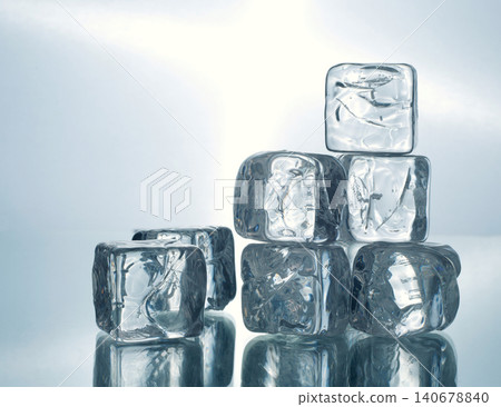 Ice cubes on white Ice cubes on white 140678840