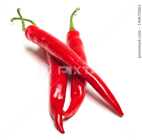 Chili peppers on white Chili peppers on white 140678863
