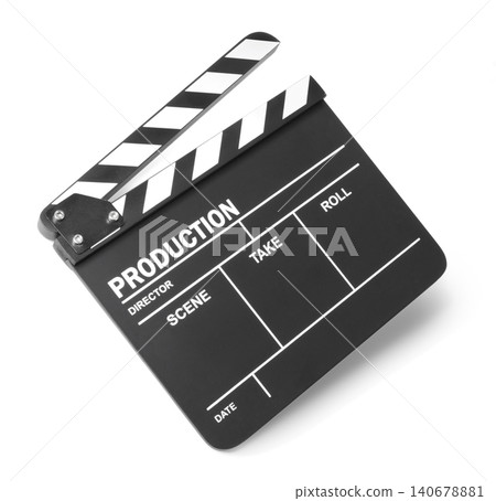 Clapper board on white background 140678881