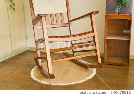 Interior with a rocking chair Interior with a rocking chair 140678916