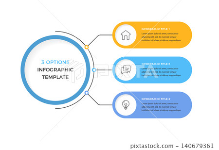Modern Business Infographic Template with 3 Options Modern Business Infographic Template with 3 Options 140679361