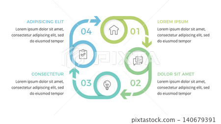 Circular Process Flow with Four Steps Circular Process Flow with Four Steps 140679391