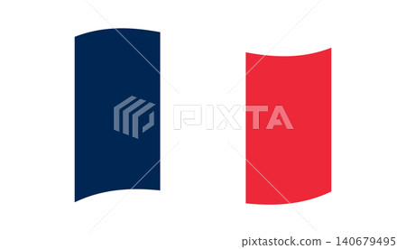 Stylized France National Flag Abstract Wave Shape Stylized France National Flag Abstract Wave Shape 140679495