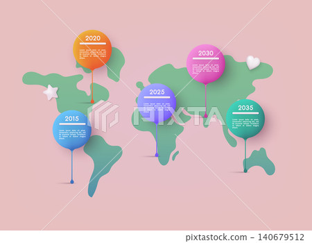 World map illustration infographics geometric concept. 3D Web Vector Illustrations. World map illustration infographics geometric concept. 3D Web Vector Illustrations. 140679512