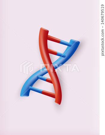 Abstract 3d gradient DNA isolated on white background. Vector illustration. Medical technology, biotechnology, science research concept. 3D Web Vector Illustrations. Abstract 3d gradient DNA isolated on white background. Vector illustration. Medical technology, biotechnology, science research concept. 3D Web Vector Illustrations. 140679519