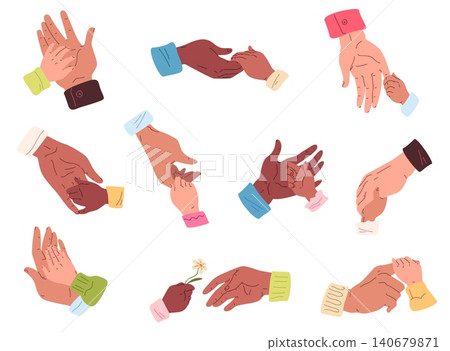 Parents children hands. Family hand holding kid finger, arm hold child arm love support together baby touch gesture man woman parent mom dad son daughter classy vector illustration Parents children hands. Family hand holding kid finger, arm hold child arm love support together baby touch gesture man woman parent mom dad son daughter classy vector illustration 140679871