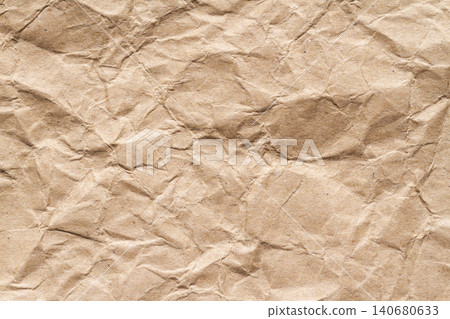 Brown crumpled paper texture, space for text 140680633