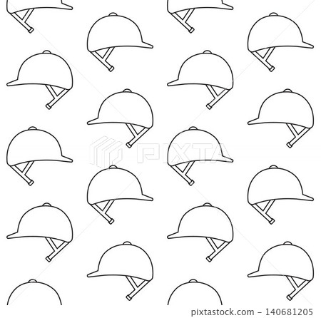 Vector seamless pattern of horse riding helmet Vector seamless pattern of horse riding helmet 140681205