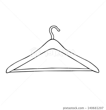 Vector hand drawn clothes hanger Vector hand drawn clothes hanger 140681207