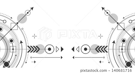 Engineering ideas and innovations. Technical drawing. Technological background . Vector illustration . Engineering ideas and innovations. Technical drawing. Technological background . Vector illustration . 140681716