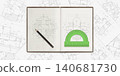 Architectural plan . Engineering textbook. House plan project . Vector illustration . 140681730