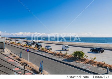 Scenery of Shizunami Beach in Makinohara City (Shizuoka Prefecture) Scenery of Shizunami Beach in Makinohara City (Shizuoka Prefecture) 140682174
