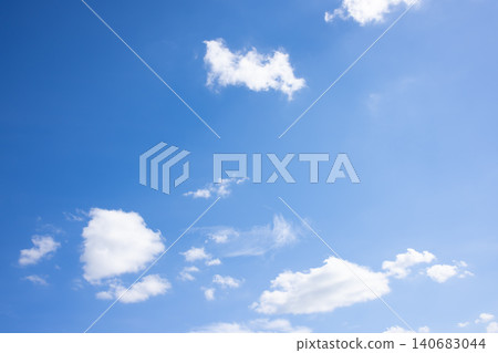 Blue sky white cloud sunlight clear weather calm nature background copy space over open horizon with soft cumulus cloud airy atmosphere peaceful summer day Blue sky white cloud sunlight clear weather calm nature background copy space over open horizon with soft cumulus cloud airy atmosphere peaceful summer day 140683044
