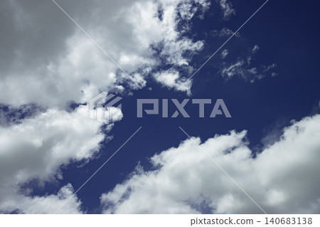 Blue sky with white cloud cloudy sky background natural atmosphere summer weather daylight open space serene view sky scene weather pattern 140683138