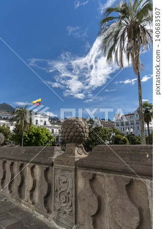 Balustrade of the Metropolitan Cathedral and Plaza Grande, Quito 140683507
