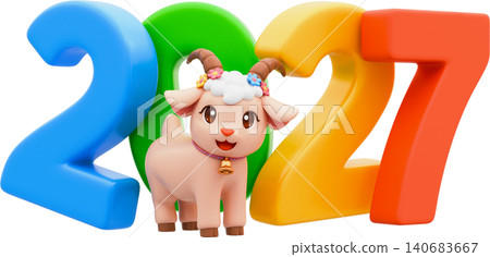Chinese new year 2027. Year of the goat sign Chinese new year 2027. Year of the goat sign 140683667