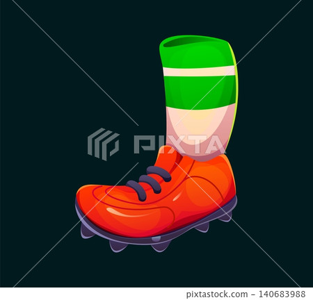 Cartoon soccer player boot ABC font letter J. Soccer game type element, european football match English alphabet isolated vector font symbol. Sport league typeset sign or ball game sport letter Cartoon soccer player boot ABC font letter J. Soccer game type element, european football match English alphabet isolated vector font symbol. Sport league typeset sign or ball game sport letter 140683988
