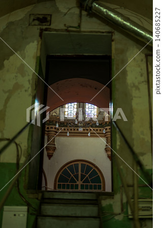 Domed chapel chamber inside Lukiskes Prison in Vilnius, Lithuania 140685227